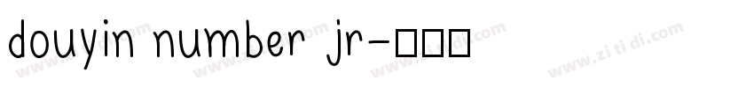 douyin number jr字体转换